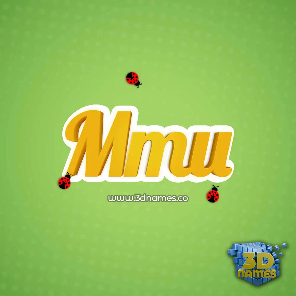 mmu in Ladybugs style - 3D name wallpaper