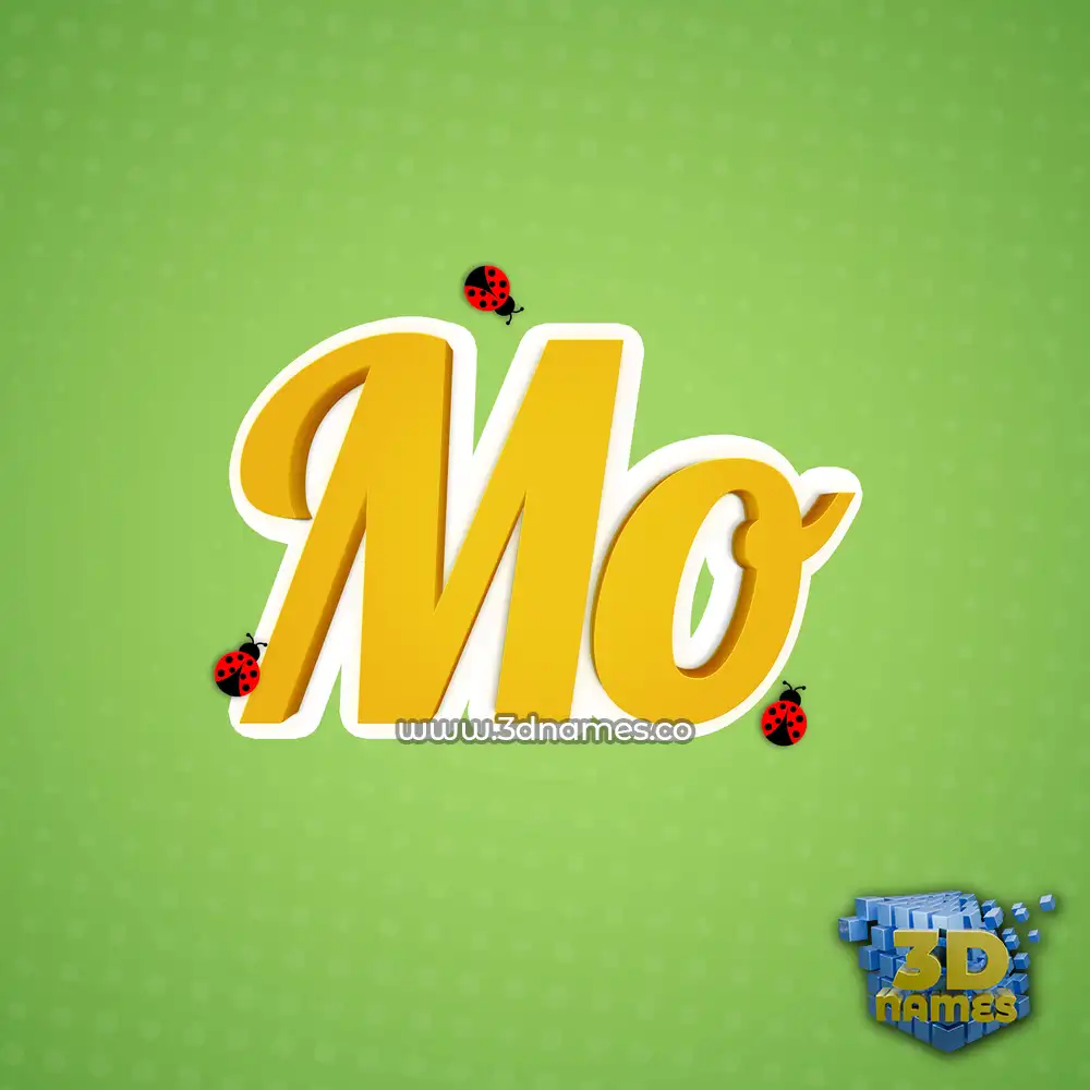 mo in Ladybugs style - 3D name wallpaper