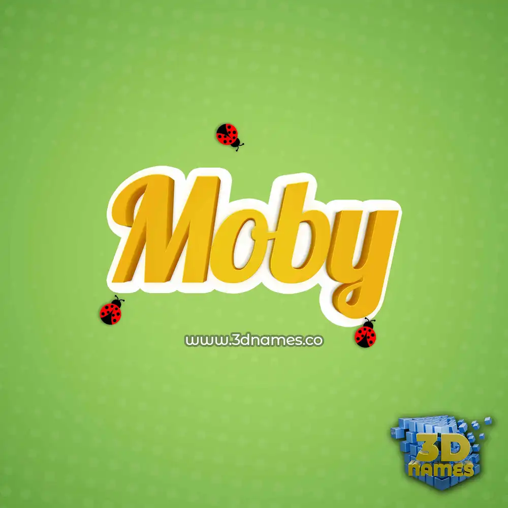 moby in Ladybugs style - 3D name wallpaper