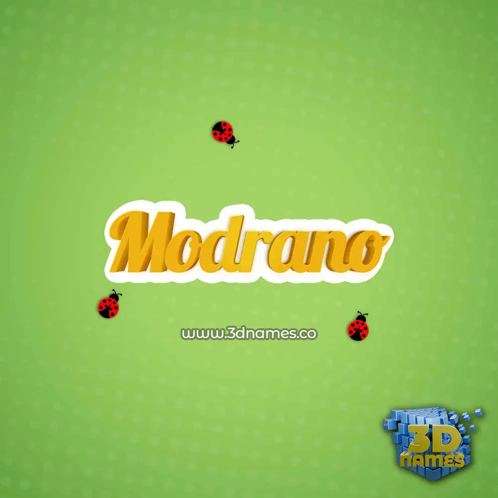 modrano in Ladybugs style - 3D name wallpaper