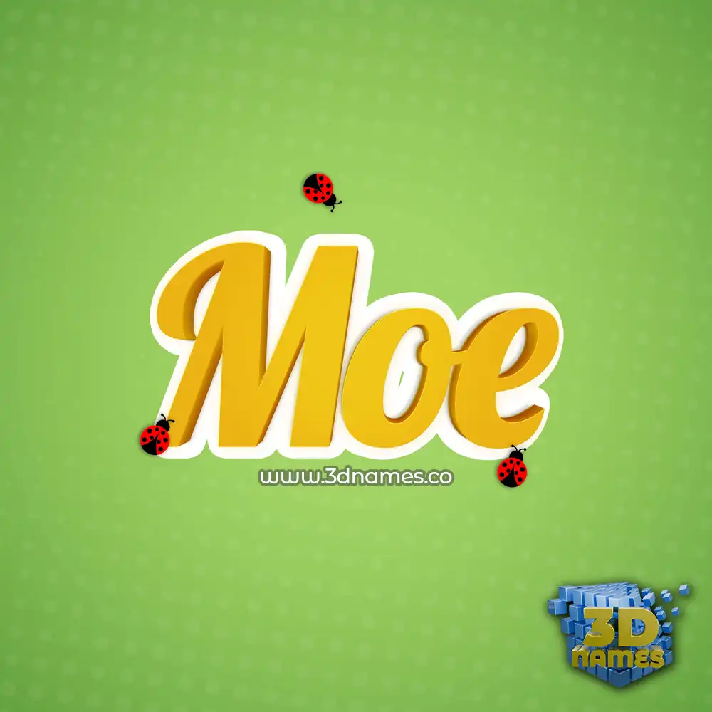 moe in Ladybugs style - 3D name wallpaper
