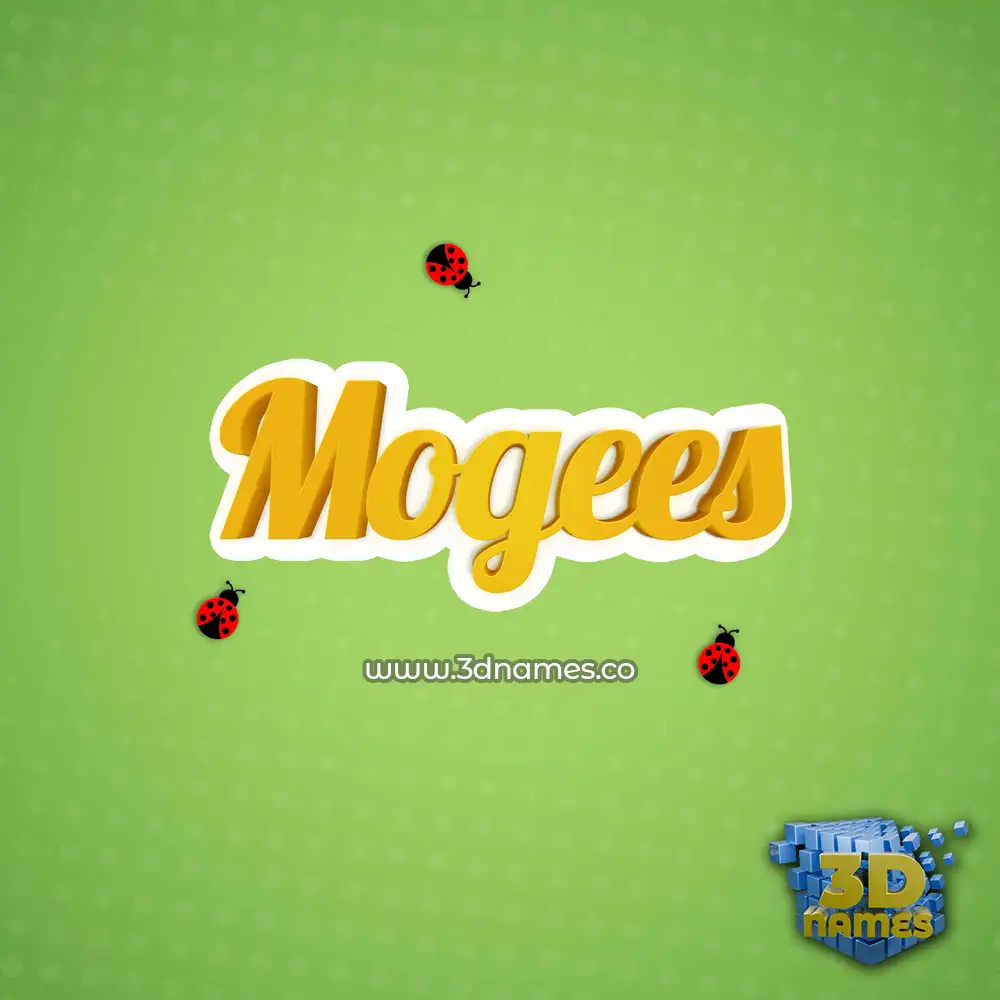 mogees in Ladybugs style - 3D name wallpaper