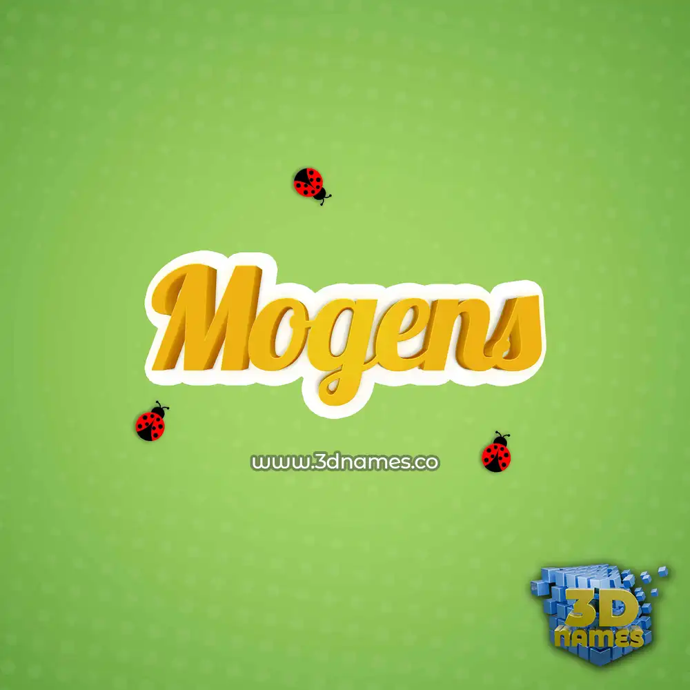 mogens in Ladybugs style - 3D name wallpaper