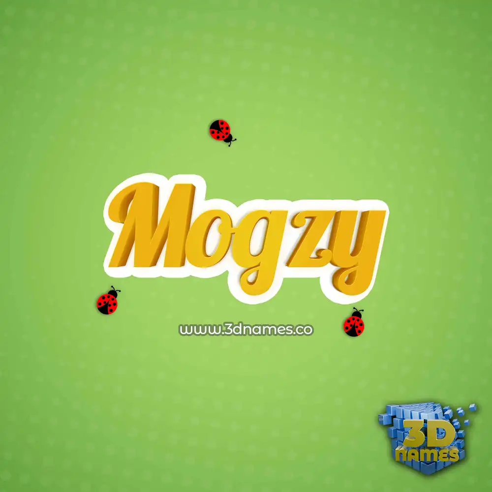 mogzy in Ladybugs style - 3D name wallpaper