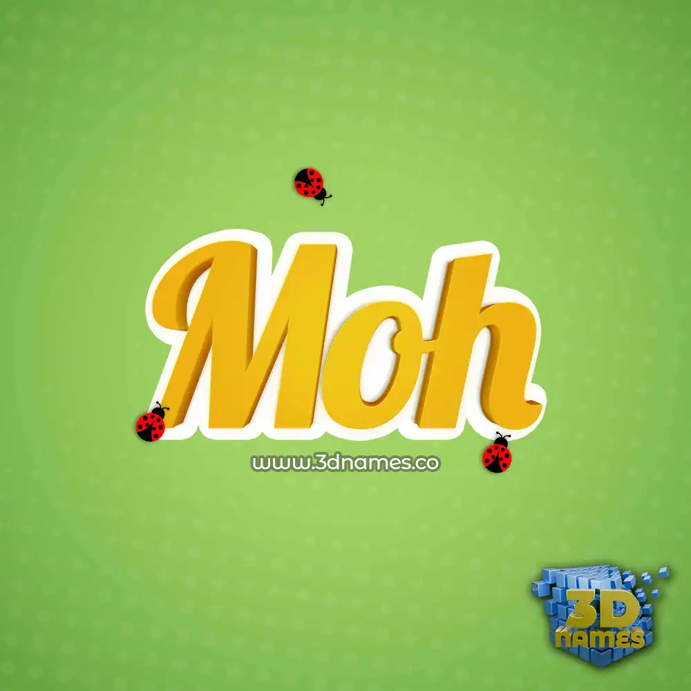 moh in Ladybugs style - 3D name wallpaper