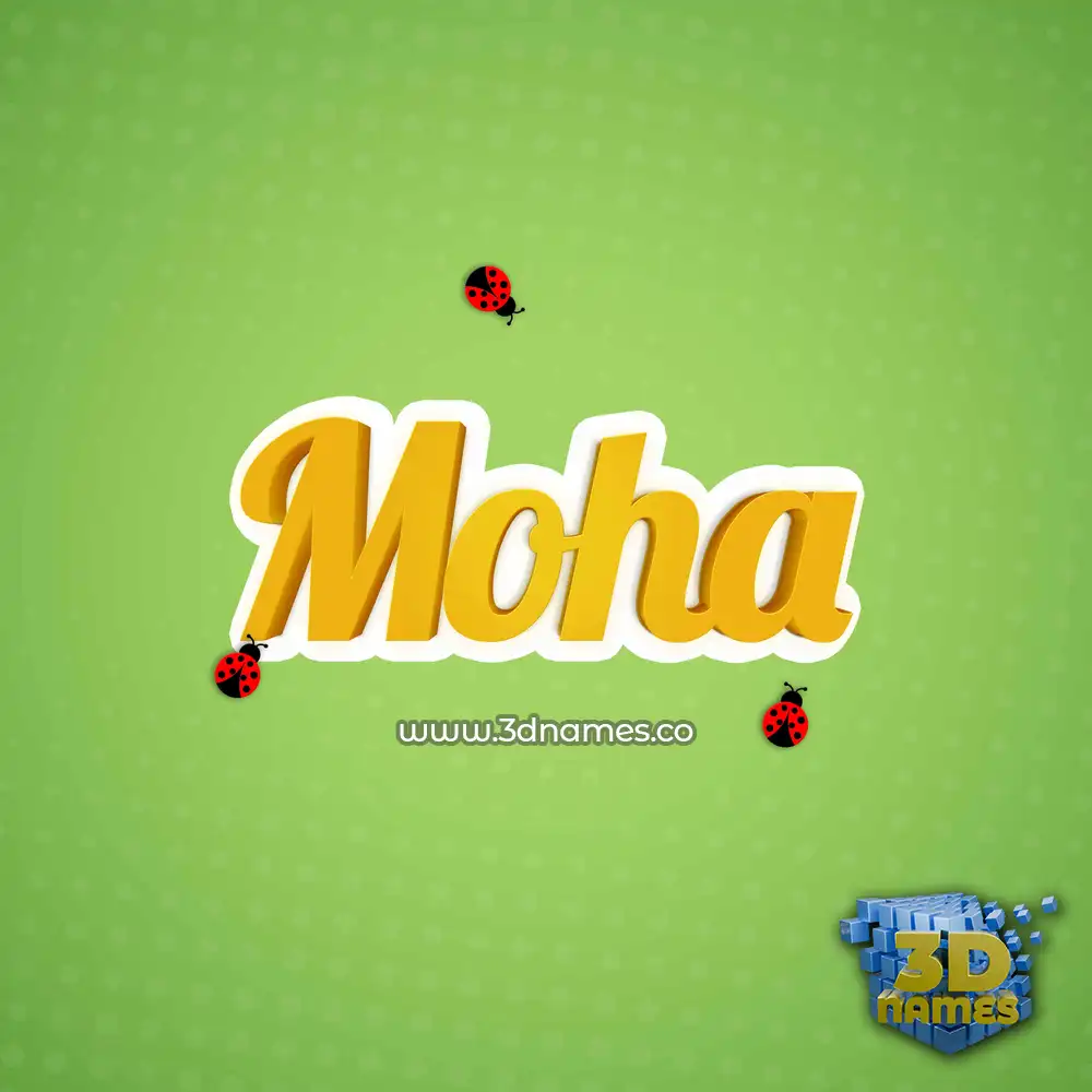 moha in Ladybugs style - 3D name wallpaper