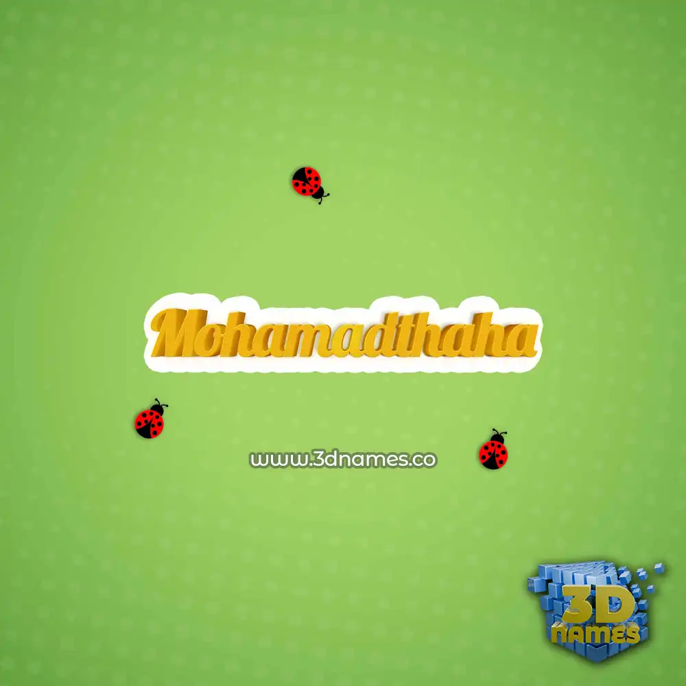 mohamadthaha in Ladybugs style - 3D name wallpaper