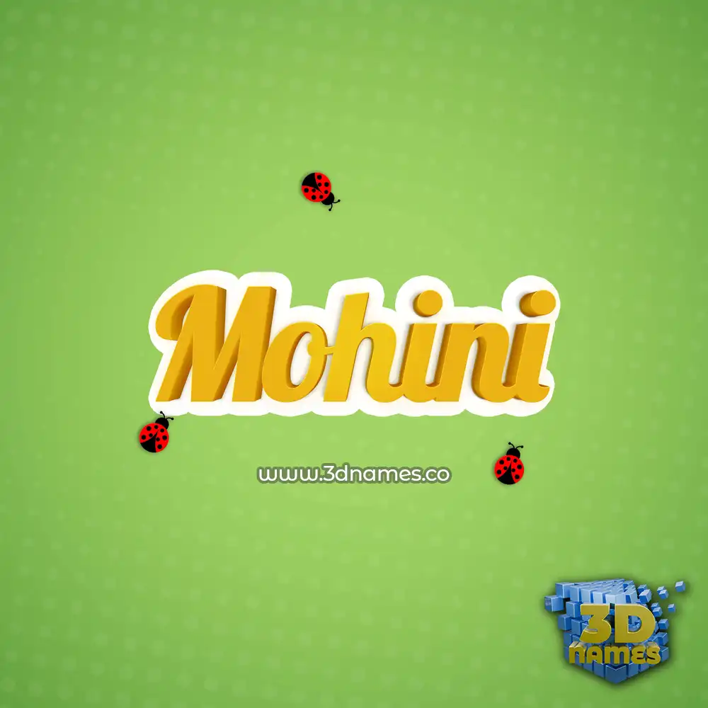 mohini in Ladybugs style - 3D name wallpaper