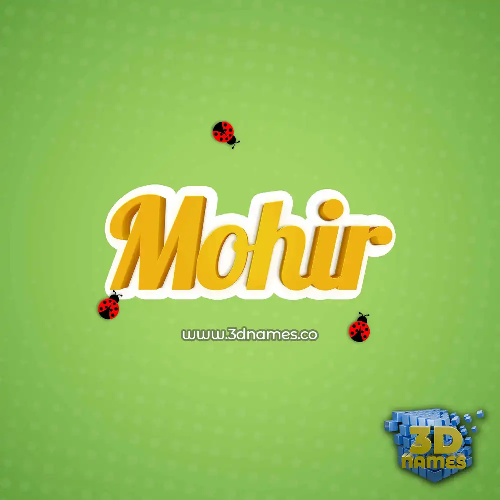 mohir in Ladybugs style - 3D name wallpaper
