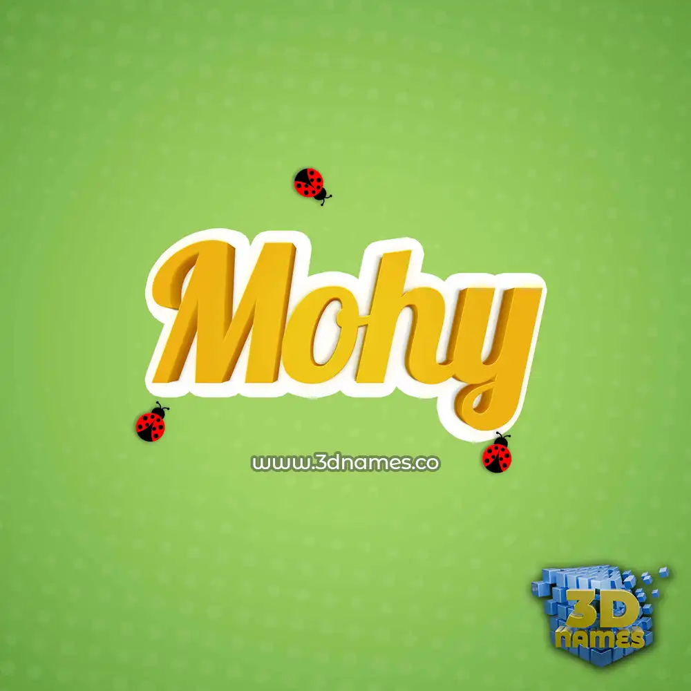 mohy in Ladybugs style - 3D name wallpaper