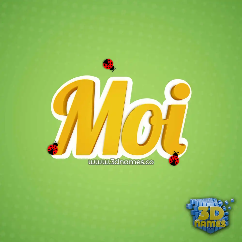 moi in Ladybugs style - 3D name wallpaper
