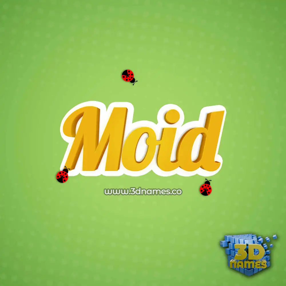 moid in Ladybugs style - 3D name wallpaper