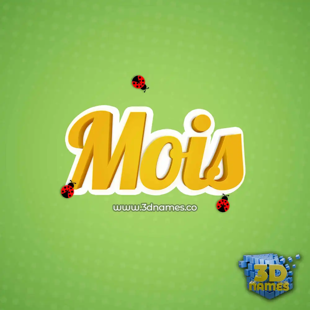 mois in Ladybugs style - 3D name wallpaper