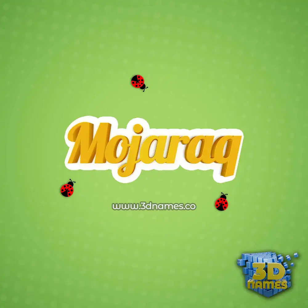 mojaraq in Ladybugs style - 3D name wallpaper
