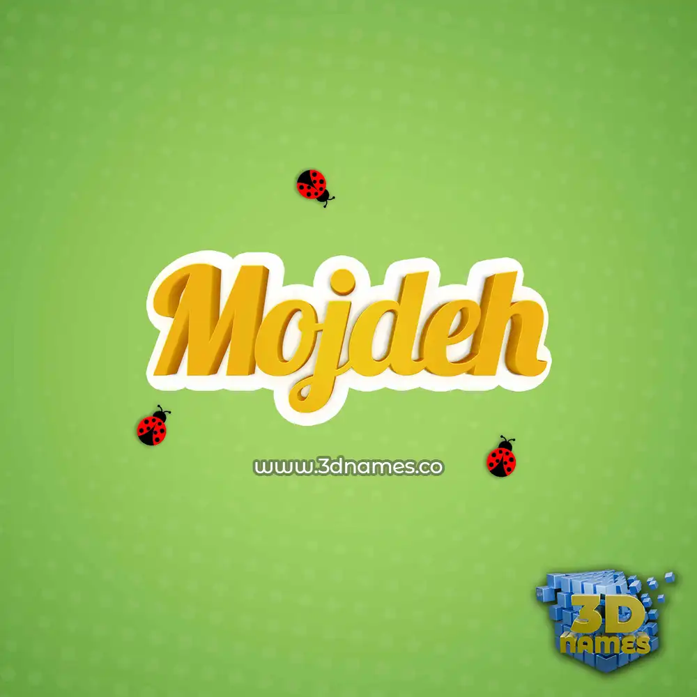 mojdeh in Ladybugs style - 3D name wallpaper