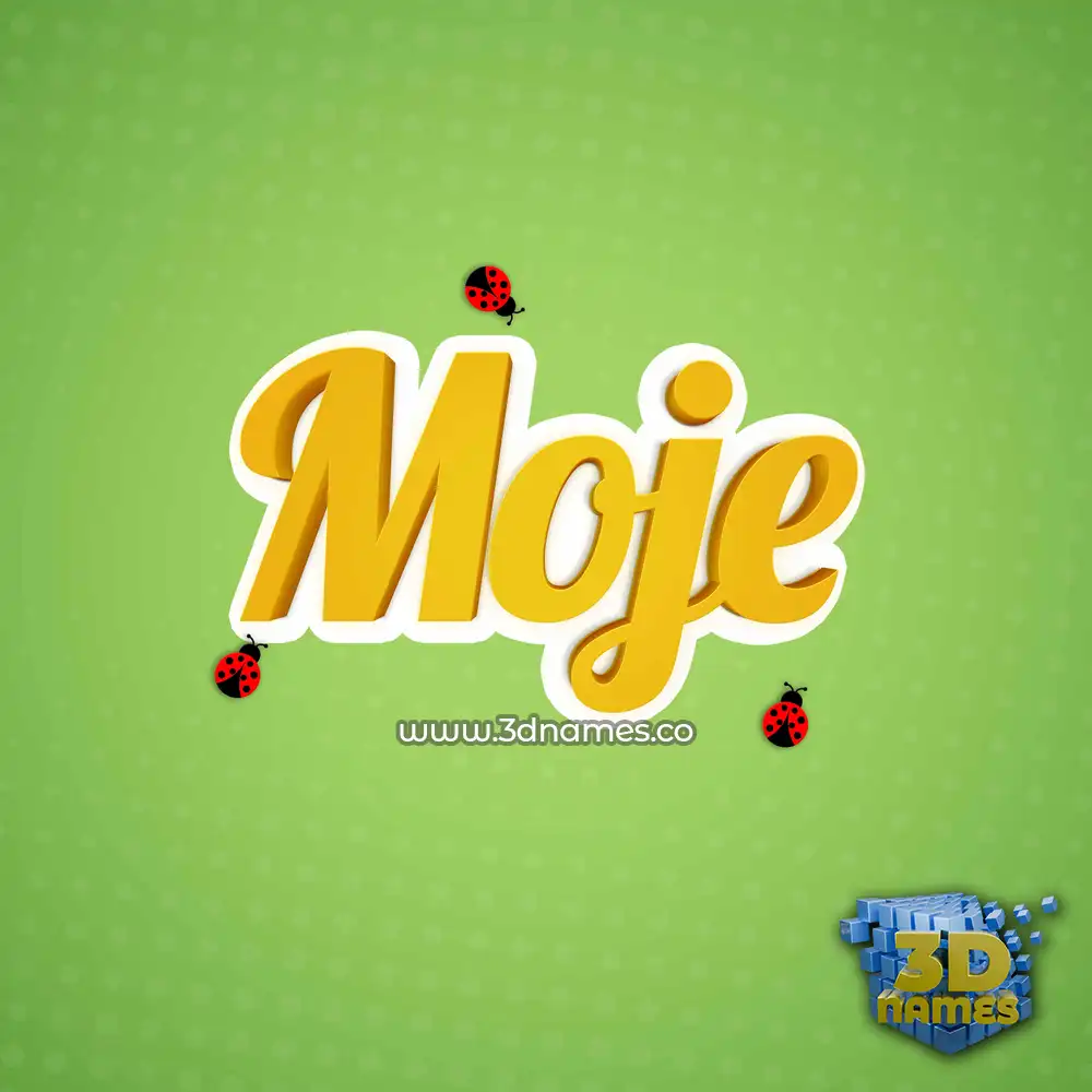 moje in Ladybugs style - 3D name wallpaper