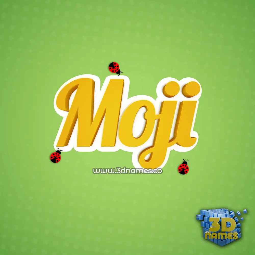 moji in Ladybugs style - 3D name wallpaper
