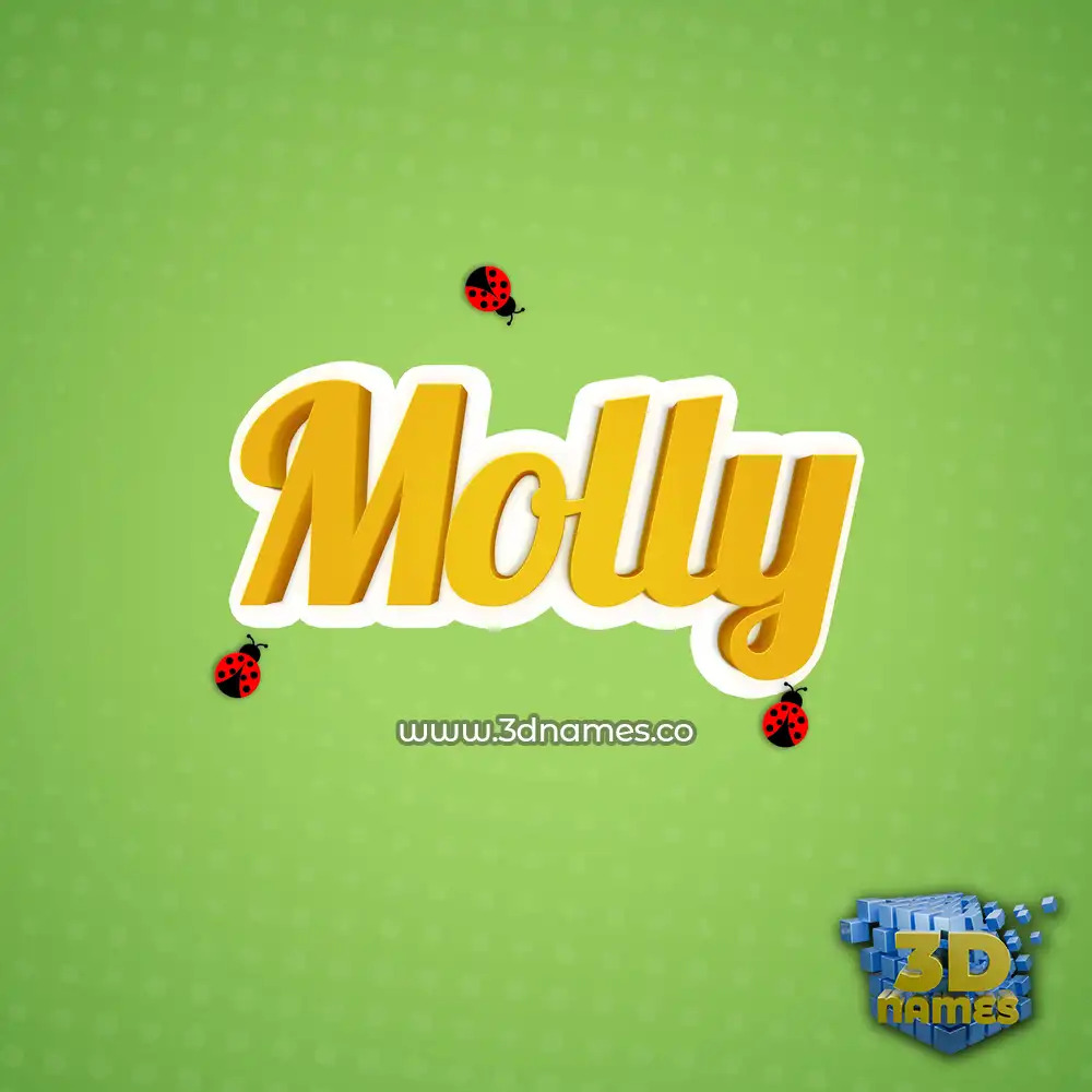 molly in Ladybugs style - 3D name wallpaper
