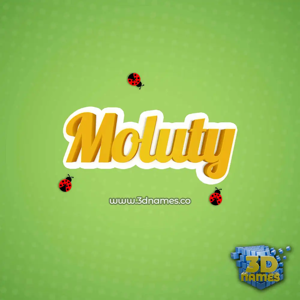 moluty in Ladybugs style - 3D name wallpaper