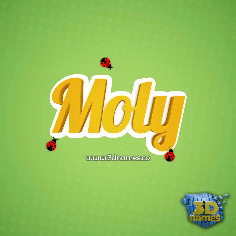 moly in Ladybugs style - 3D name wallpaper