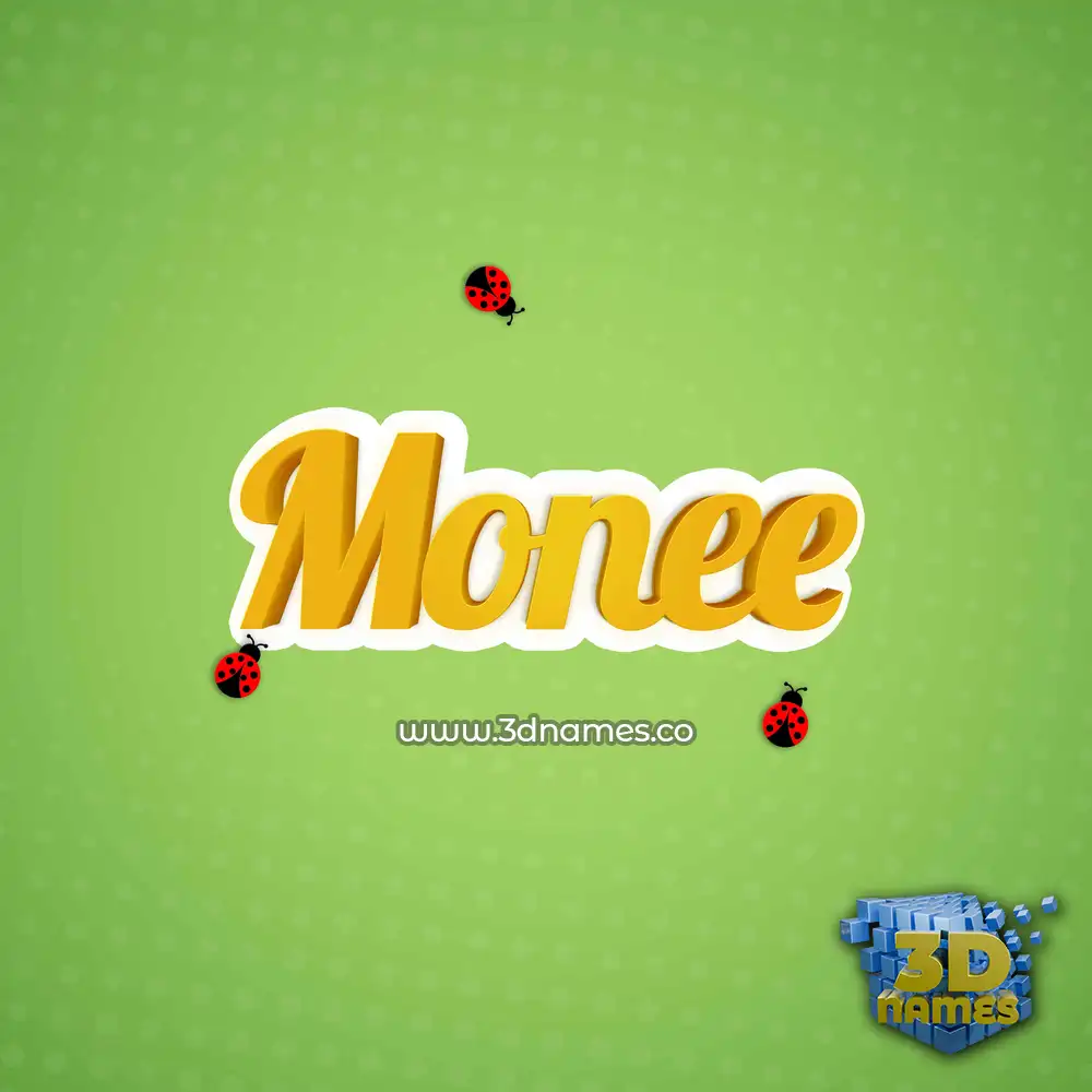 monee in Ladybugs style - 3D name wallpaper