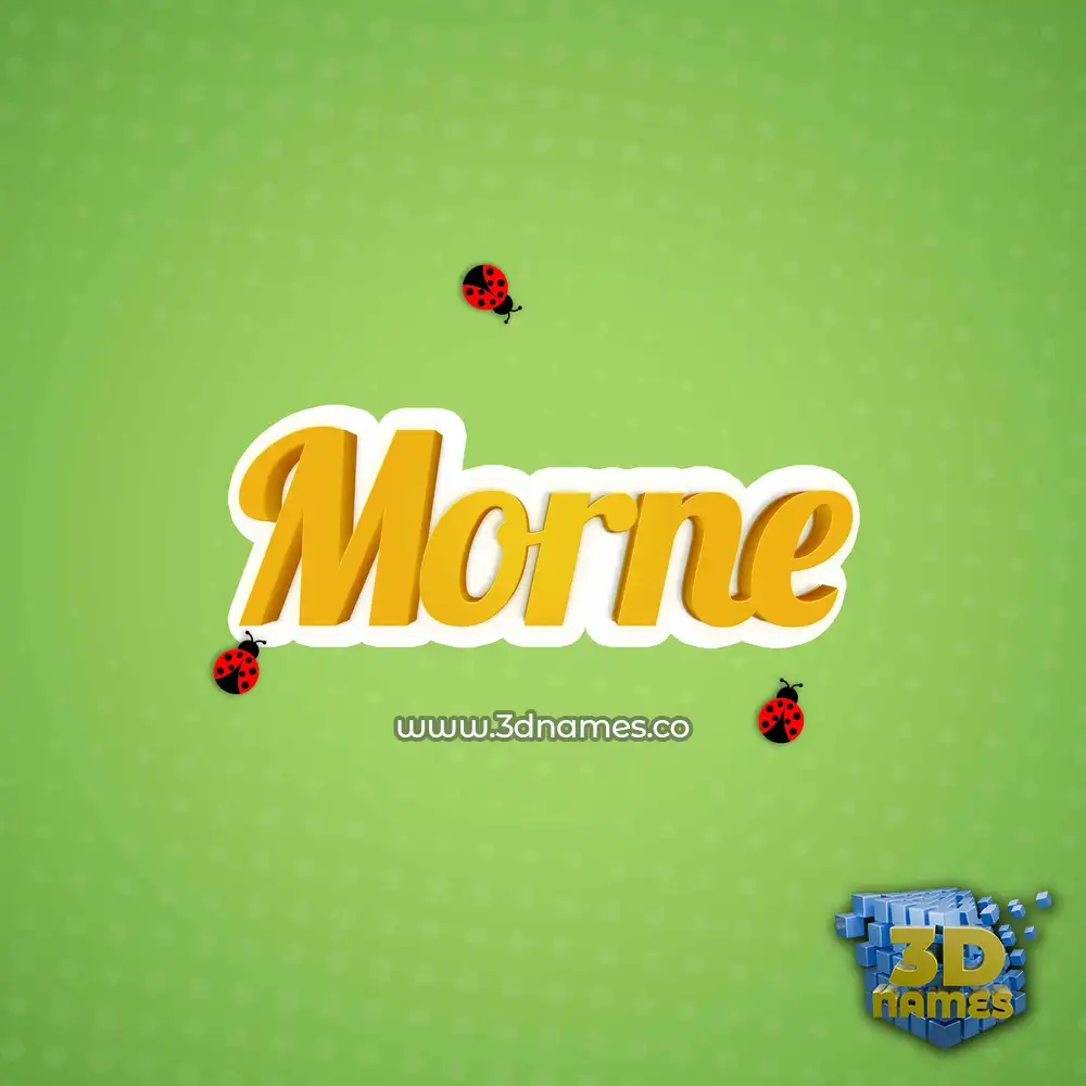 morne in Ladybugs style - 3D name wallpaper