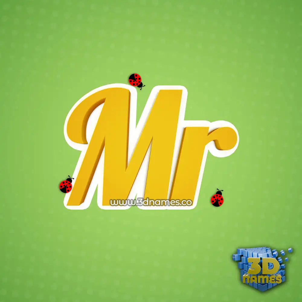 mr in Ladybugs style - 3D name wallpaper