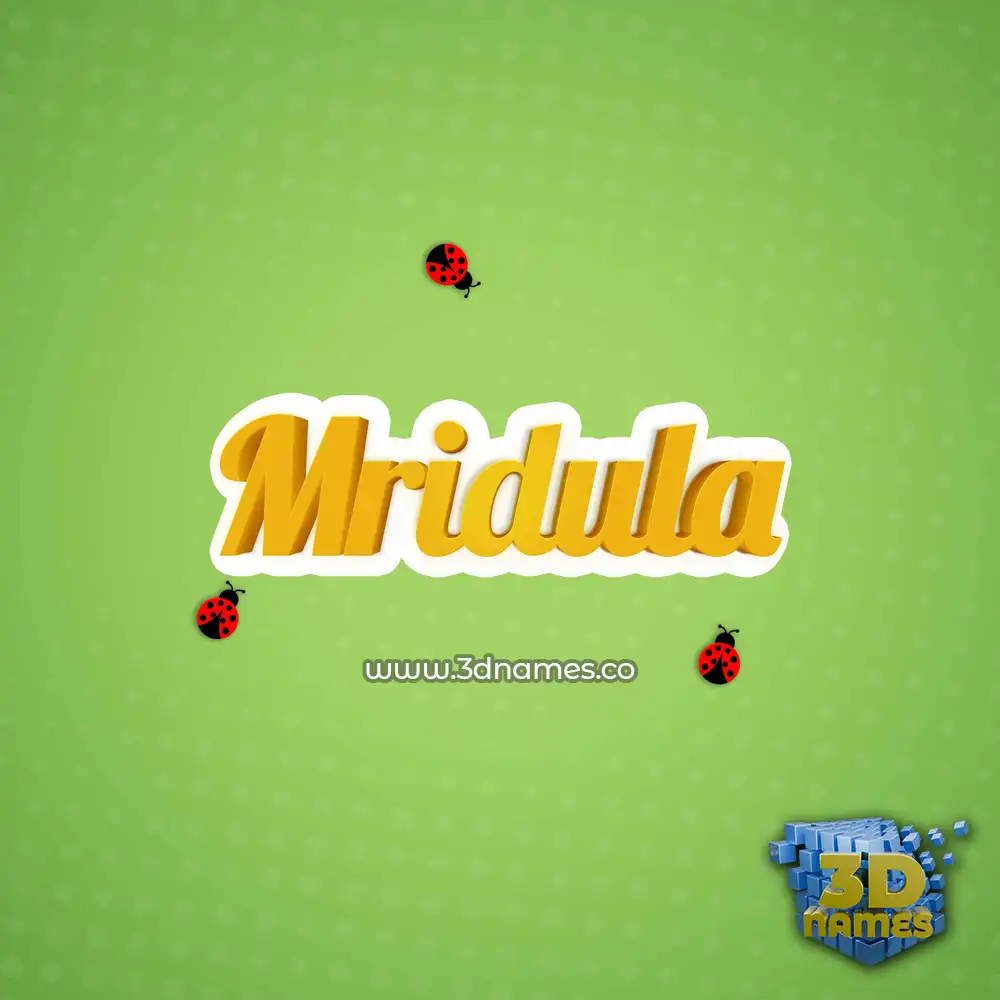 mridula in Ladybugs style - 3D name wallpaper