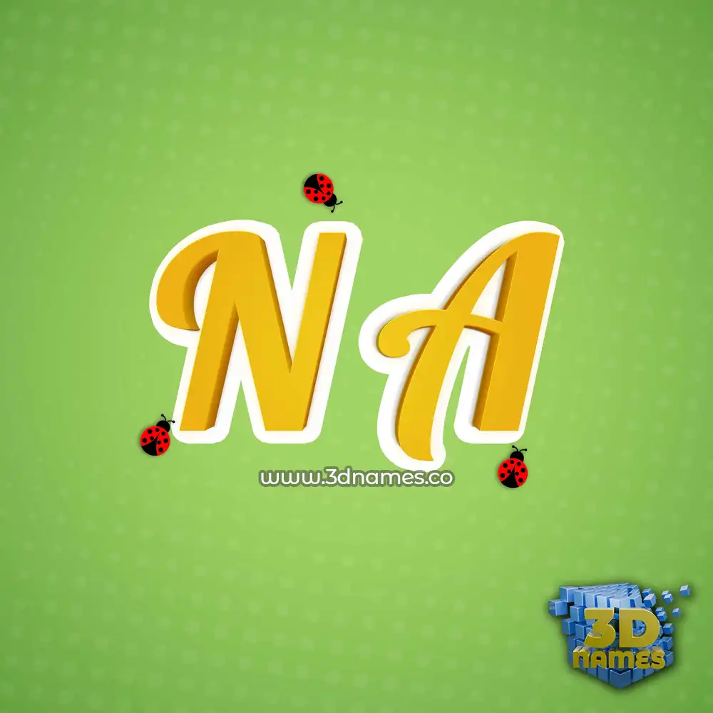 n a in Ladybugs style - 3D name wallpaper