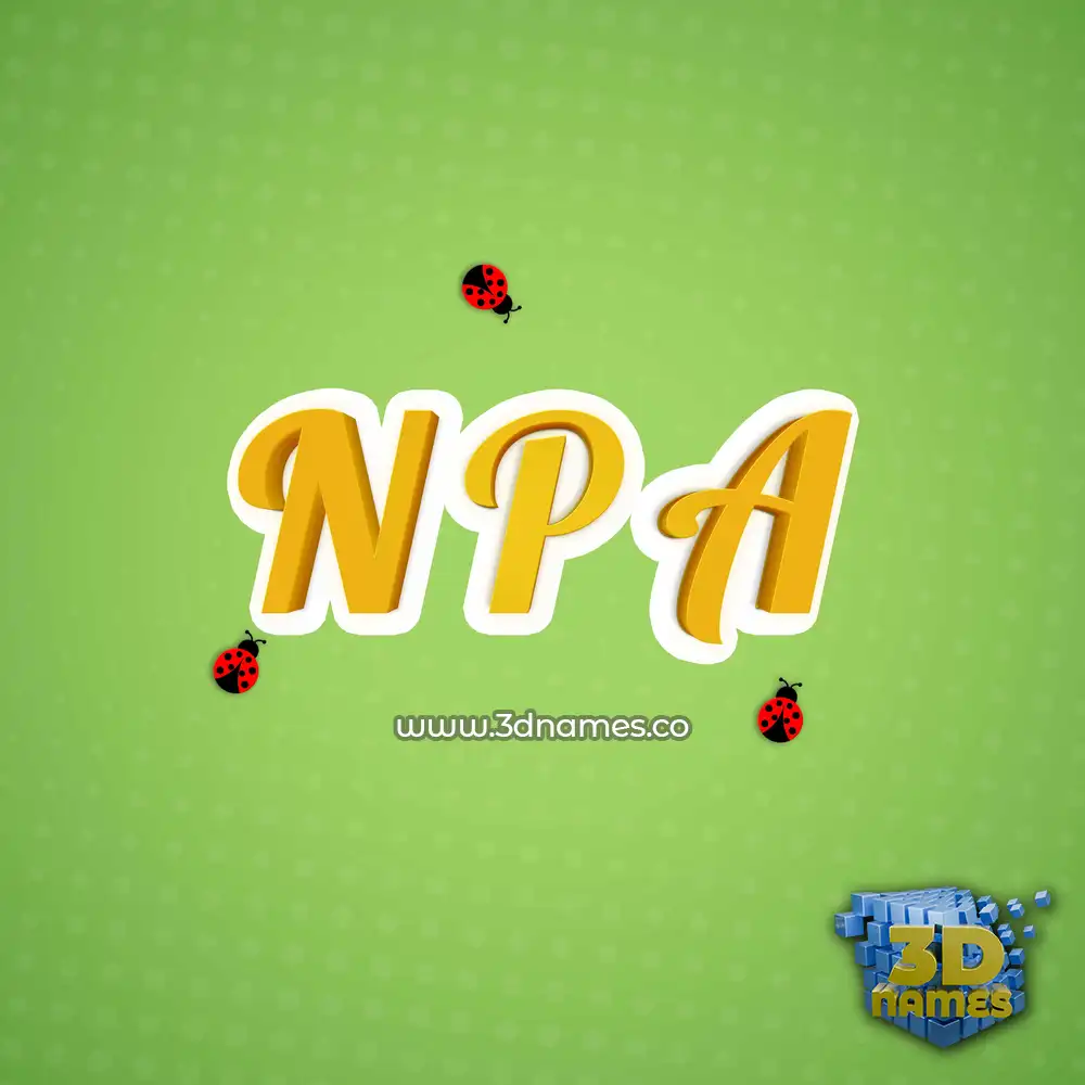 n p a in Ladybugs style - 3D name wallpaper