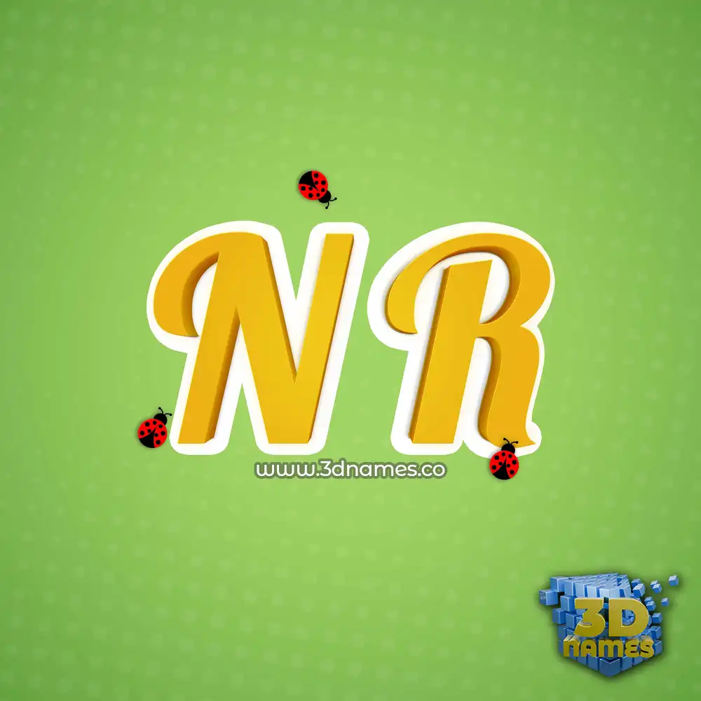 n r in Ladybugs style - 3D name wallpaper