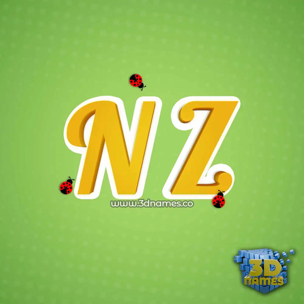 n z in Ladybugs style - 3D name wallpaper