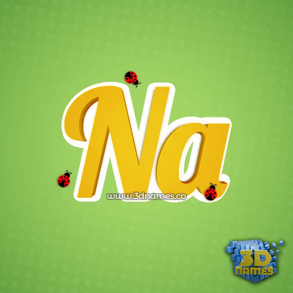 na in Ladybugs style - 3D name wallpaper