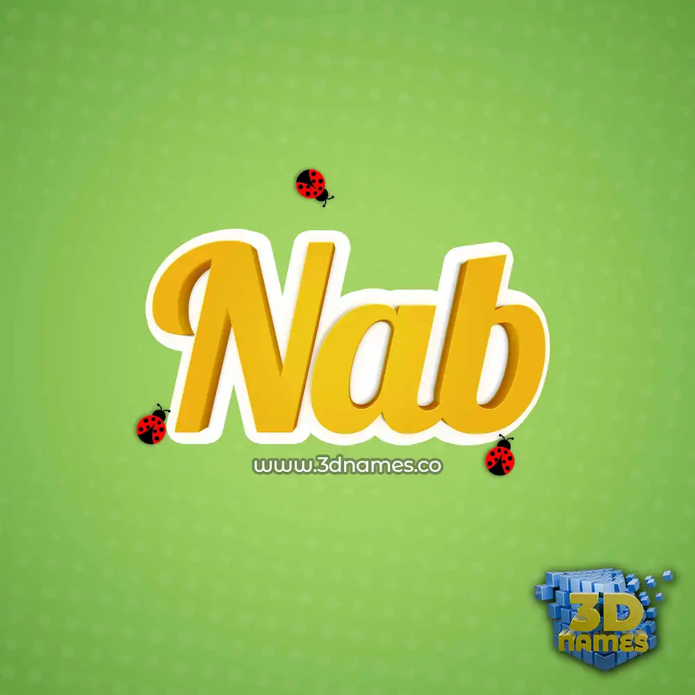 nab in Ladybugs style - 3D name wallpaper