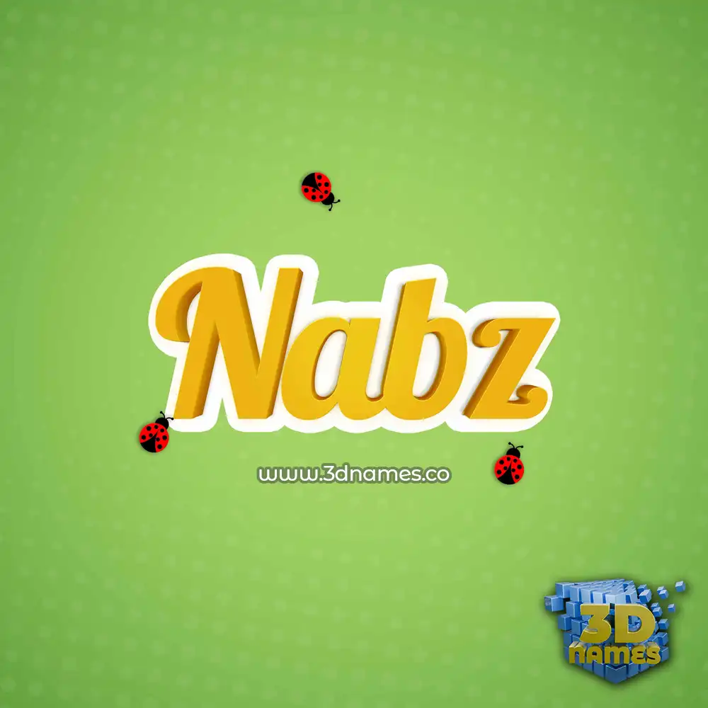 nabz in Ladybugs style - 3D name wallpaper