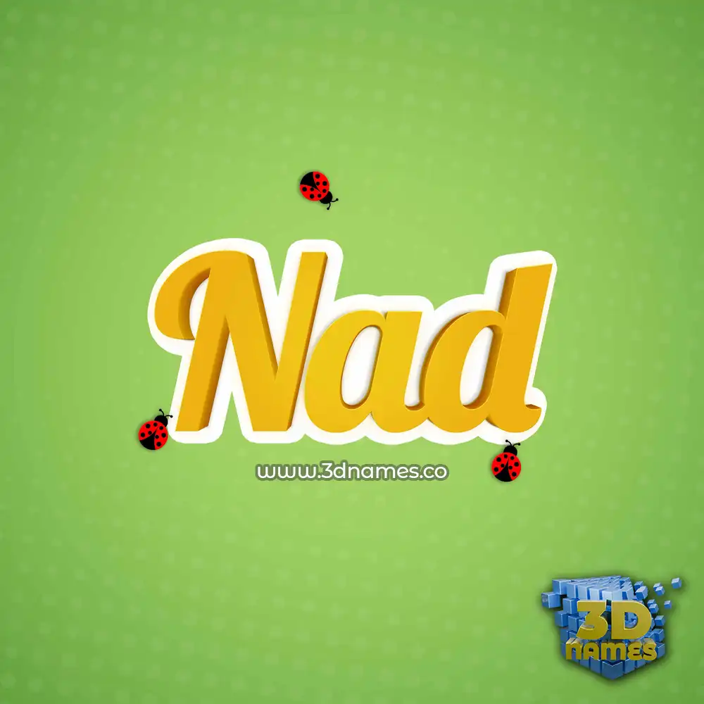 nad in Ladybugs style - 3D name wallpaper