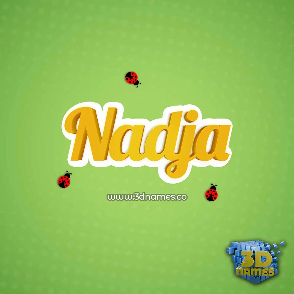 nadja in Ladybugs style - 3D name wallpaper