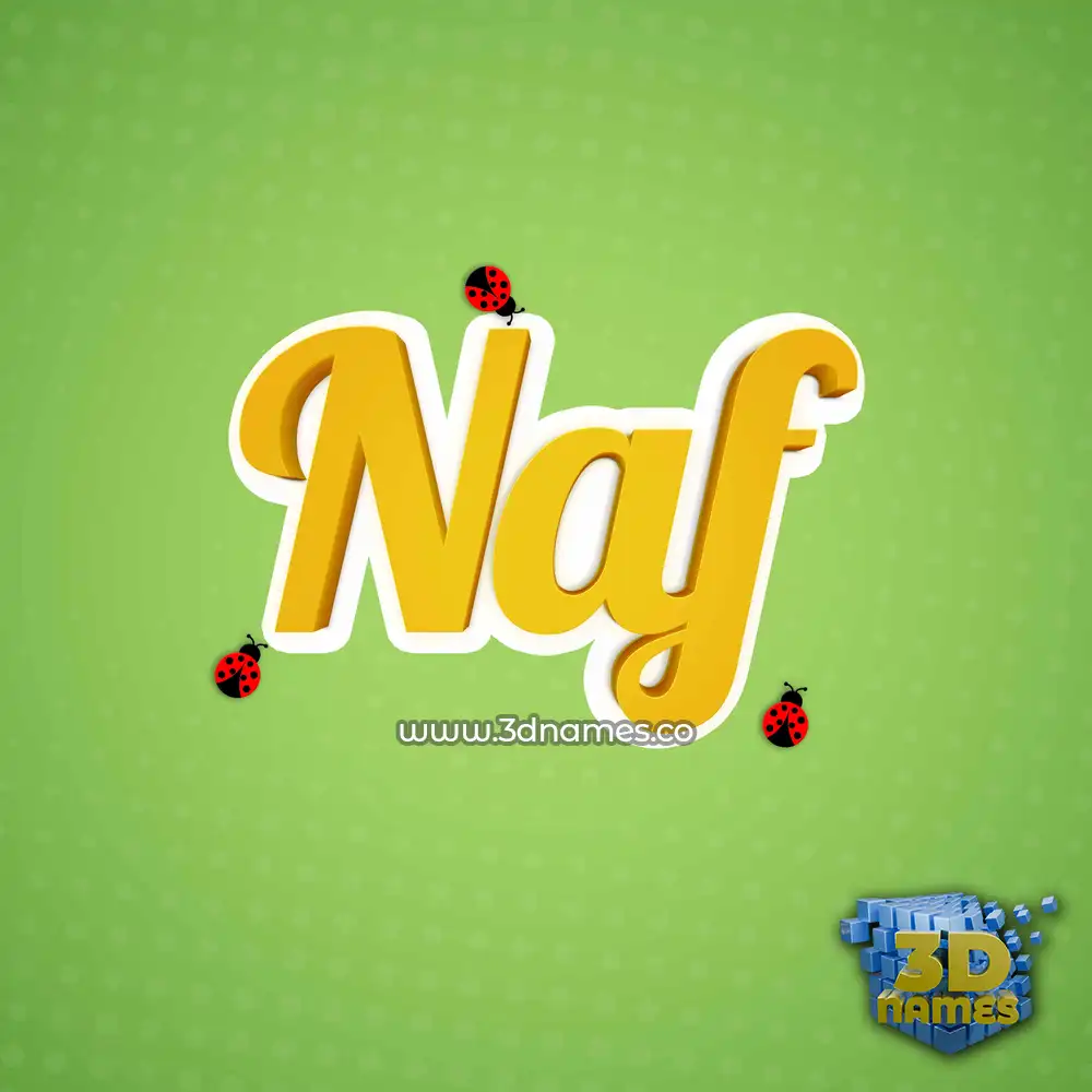 naf in Ladybugs style - 3D name wallpaper