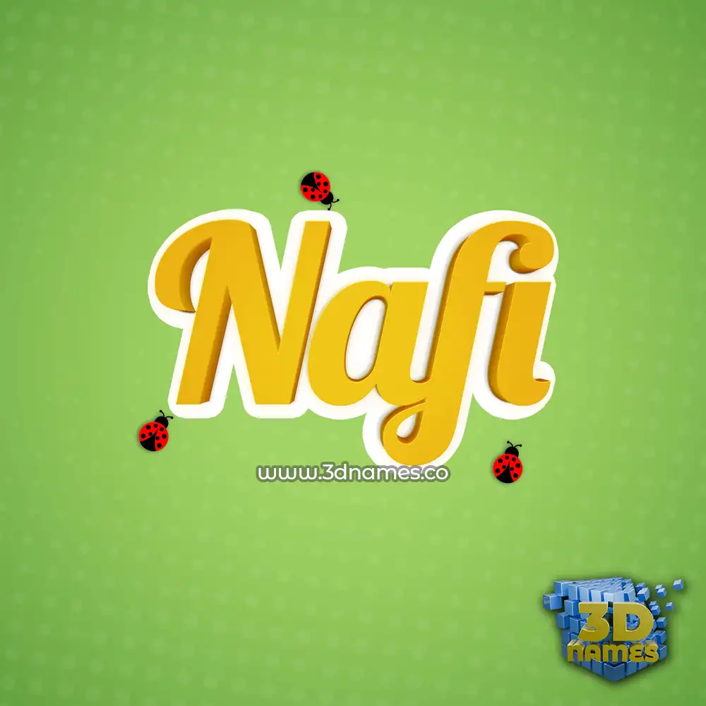 nafi in Ladybugs style - 3D name wallpaper