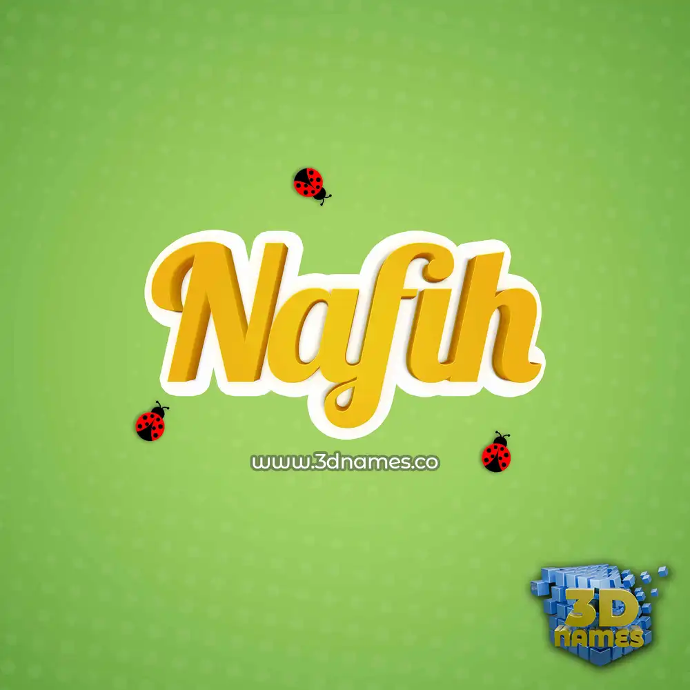 nafih in Ladybugs style - 3D name wallpaper