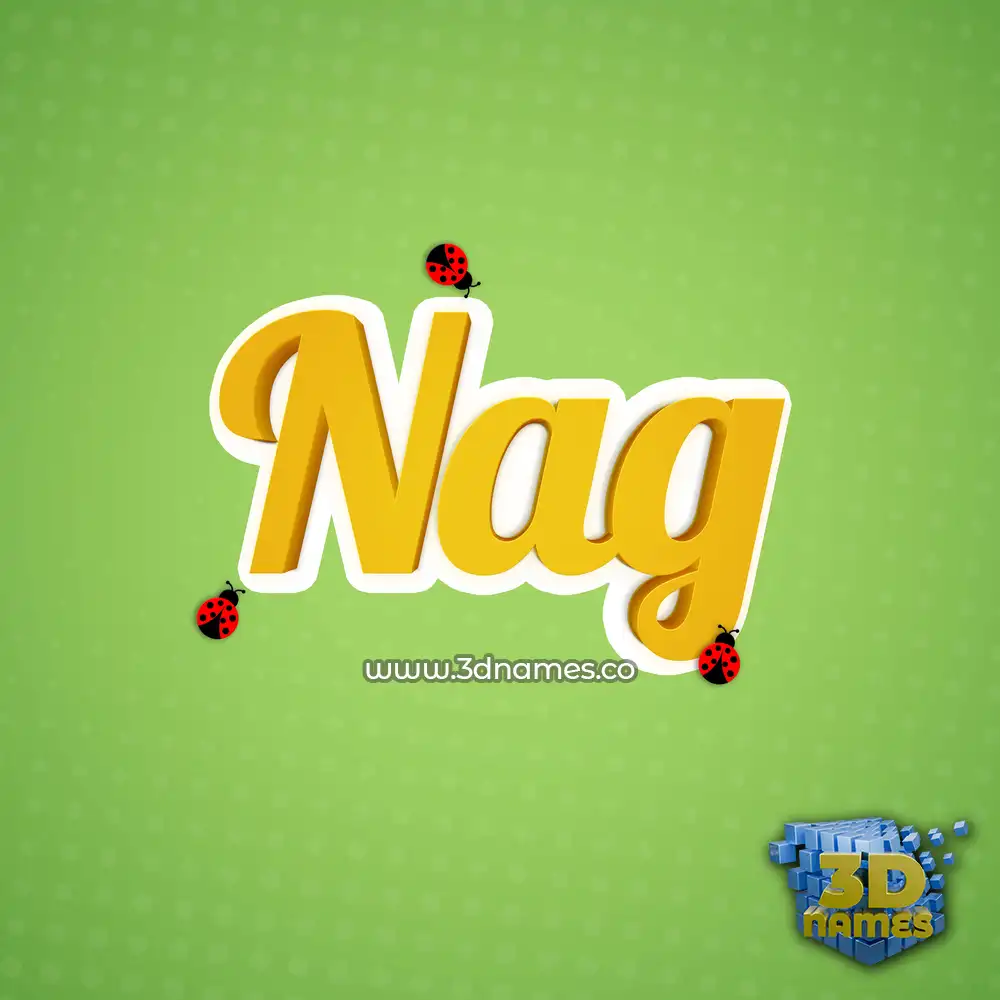 nag in Ladybugs style - 3D name wallpaper