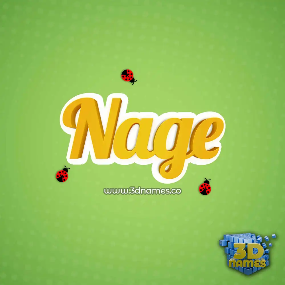 nage in Ladybugs style - 3D name wallpaper