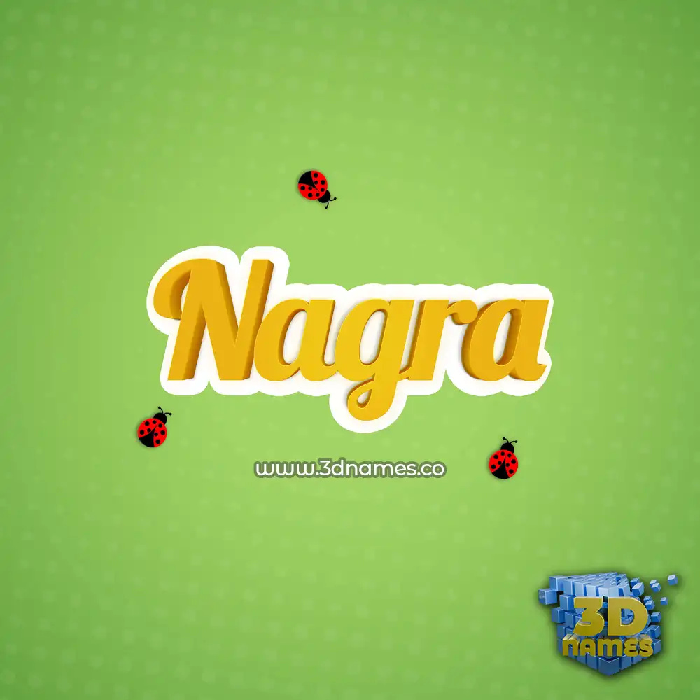 nagra in Ladybugs style - 3D name wallpaper