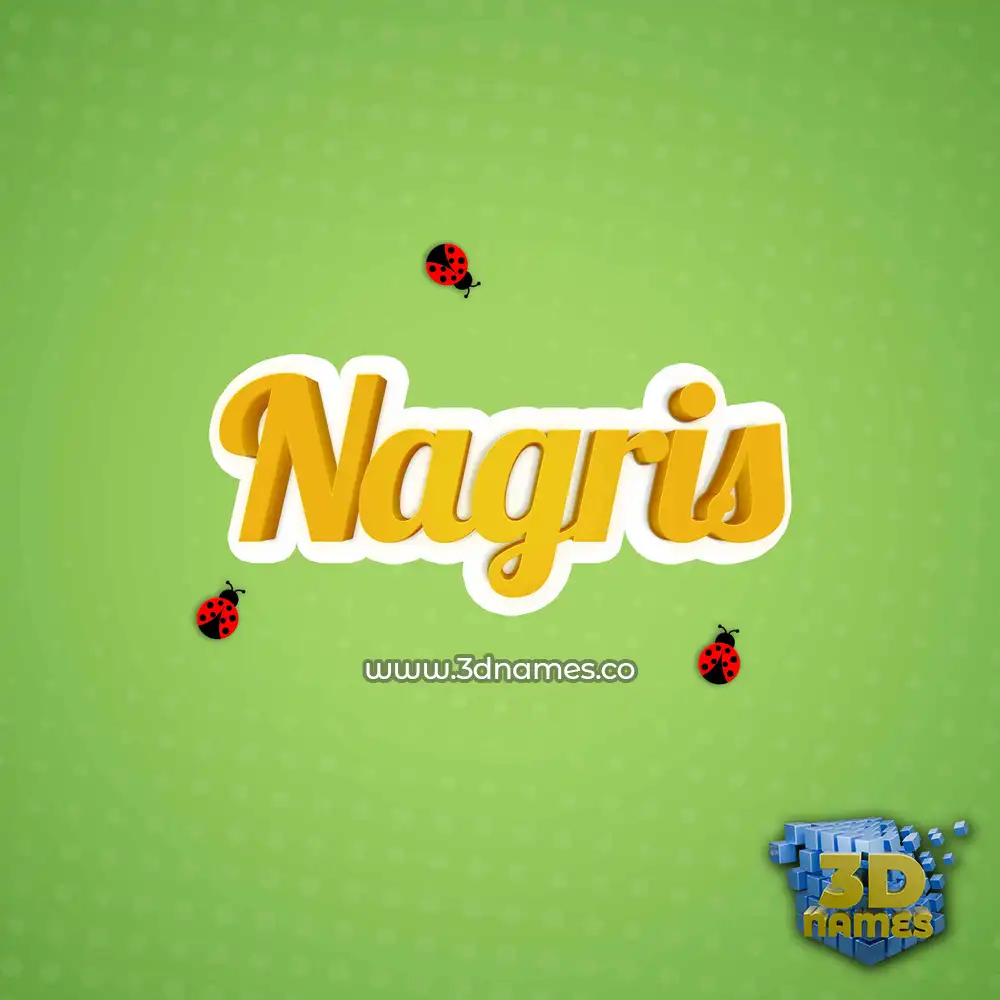 nagris in Ladybugs style - 3D name wallpaper