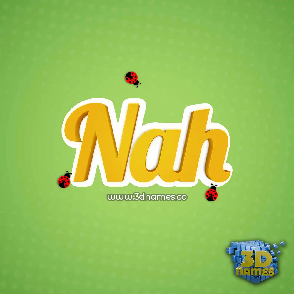 nah in Ladybugs style - 3D name wallpaper