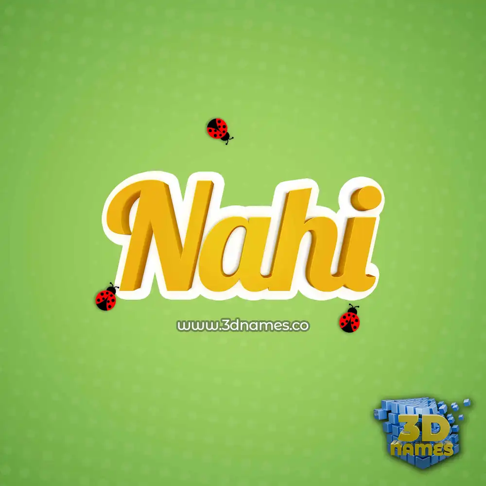 nahi in Ladybugs style - 3D name wallpaper