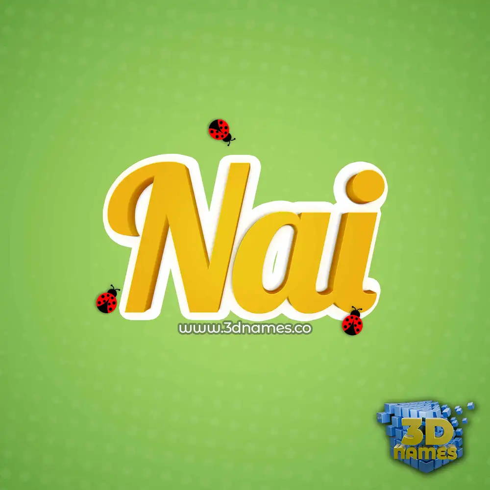nai in Ladybugs style - 3D name wallpaper