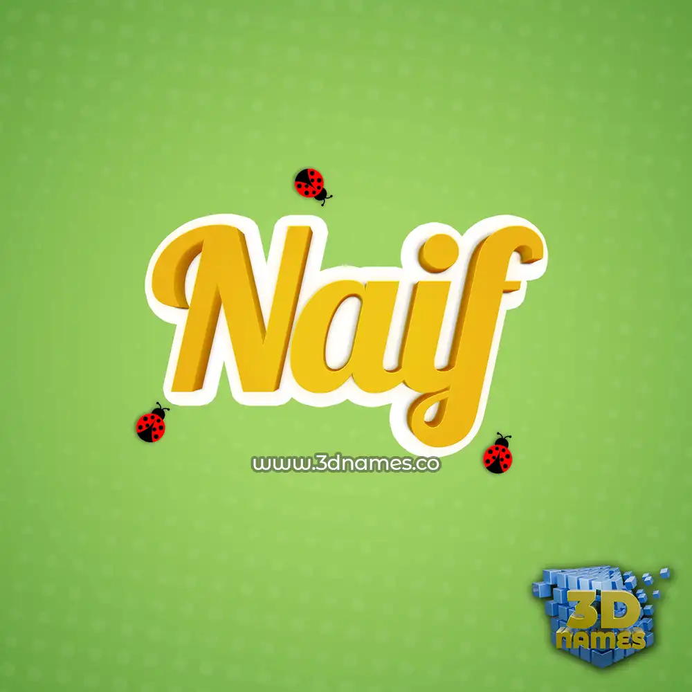 naif in Ladybugs style - 3D name wallpaper