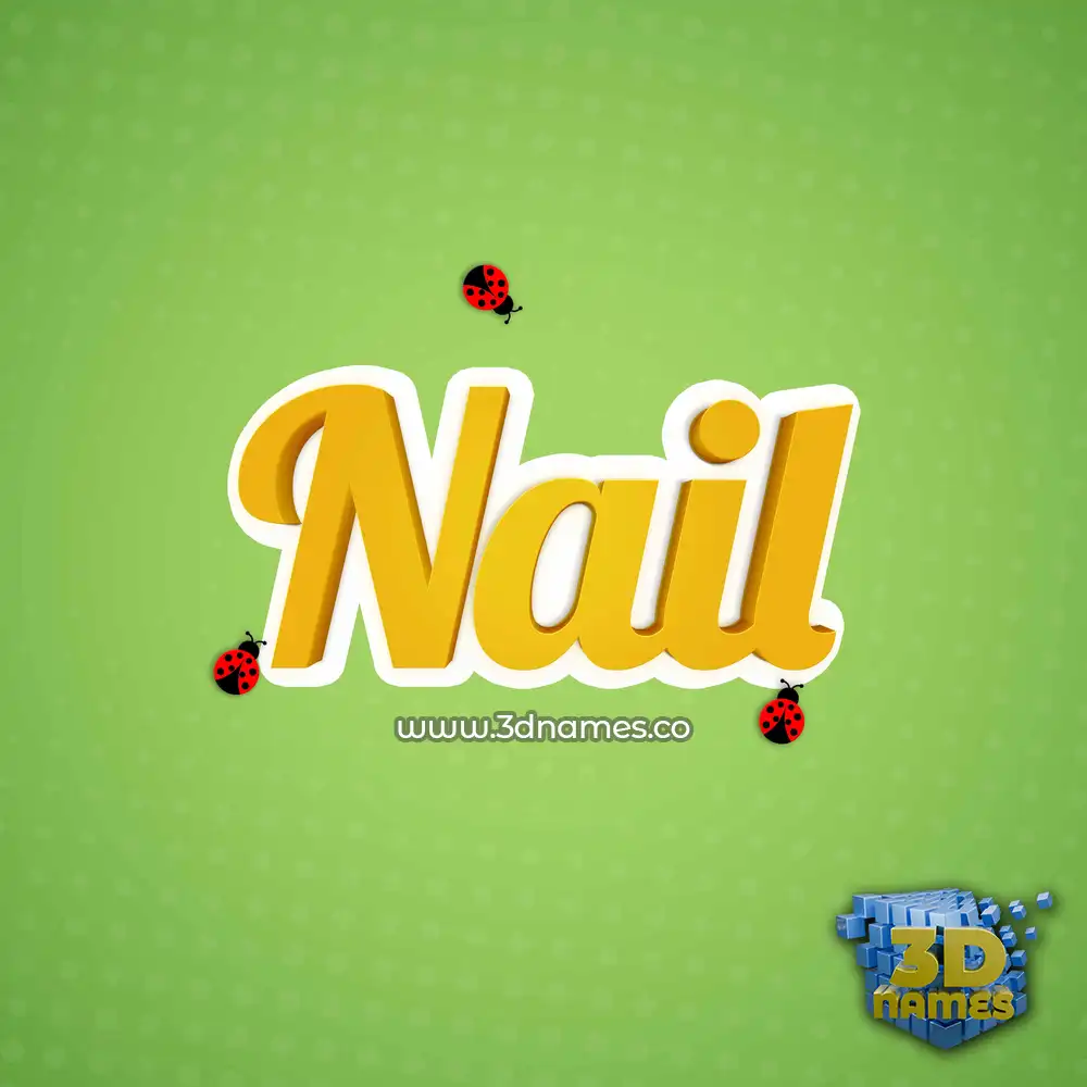 nail in Ladybugs style - 3D name wallpaper