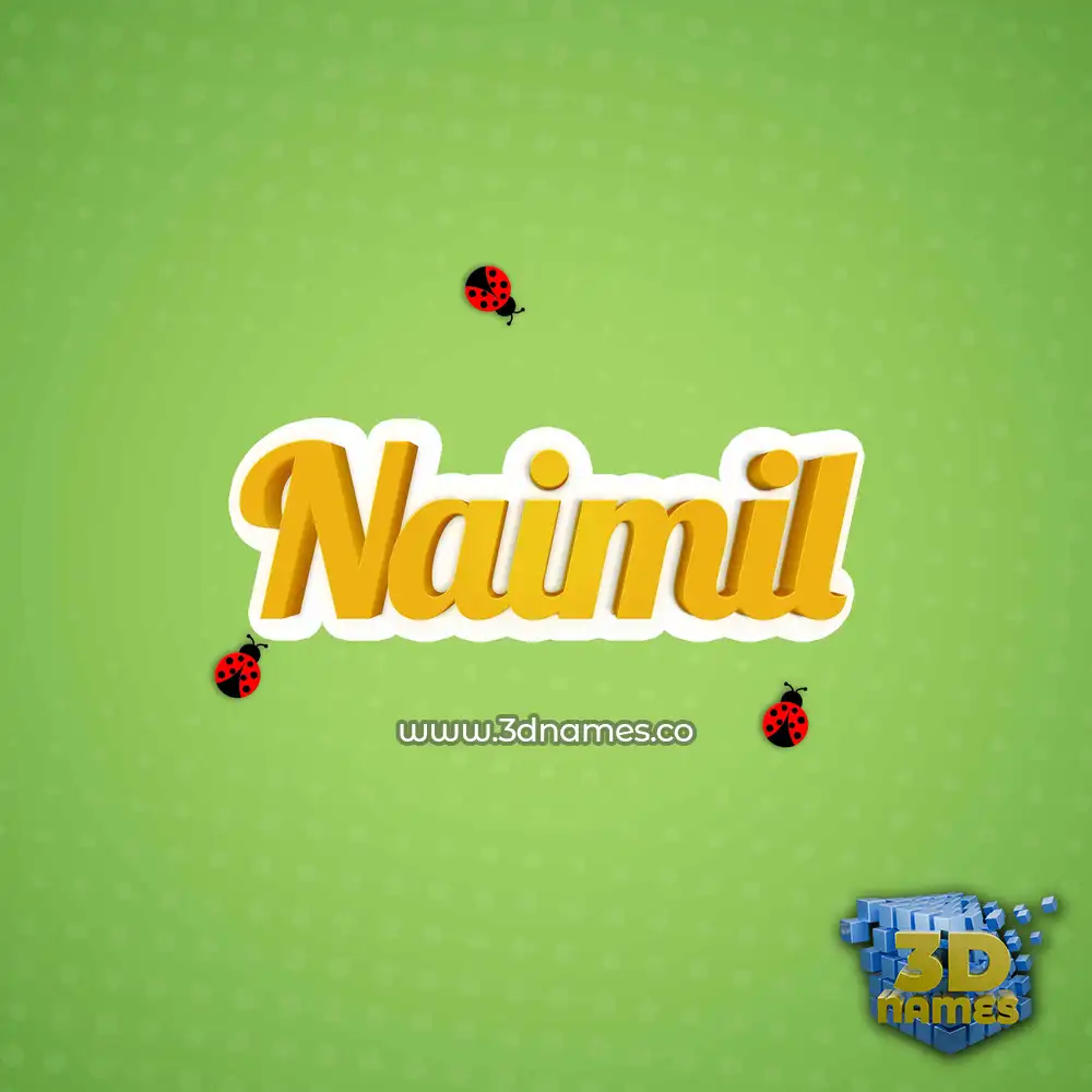 naimil in Ladybugs style - 3D name wallpaper